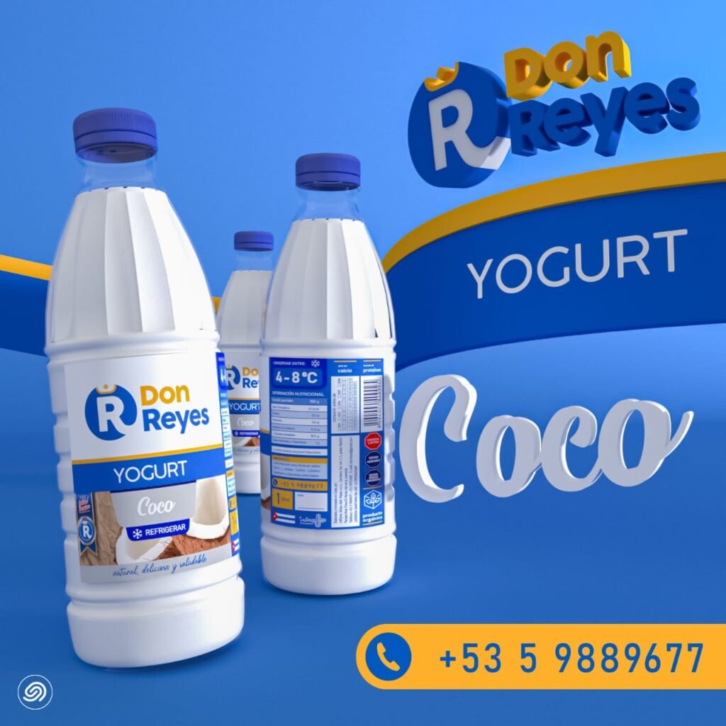 Yogurt natural sabor coco Don Reyes (1 L)