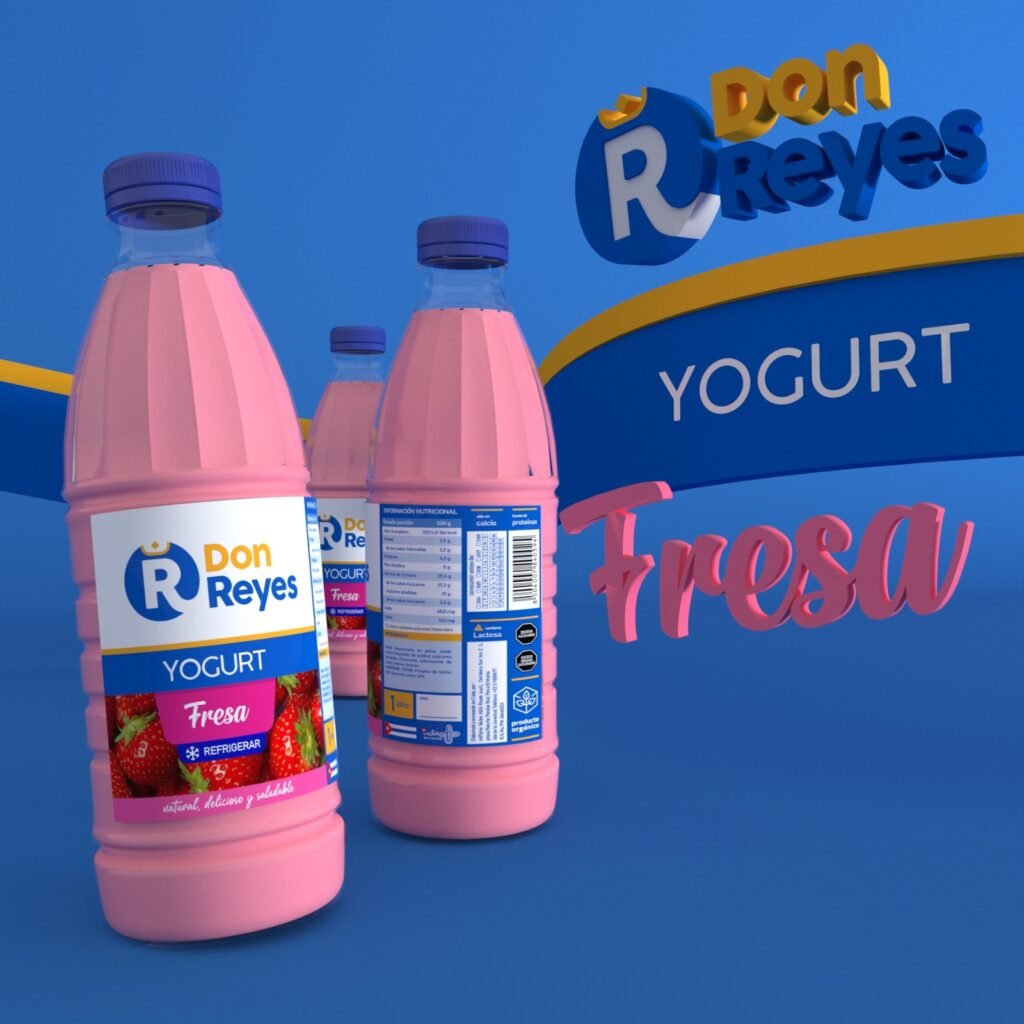 Yogurt natural sabor fresa Don Reyes (1 L)